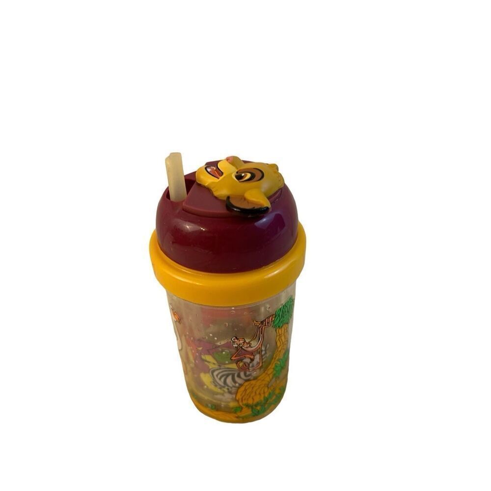 Disney Lion King Simba sippy cup‎ Ostrich Double Pane Rare